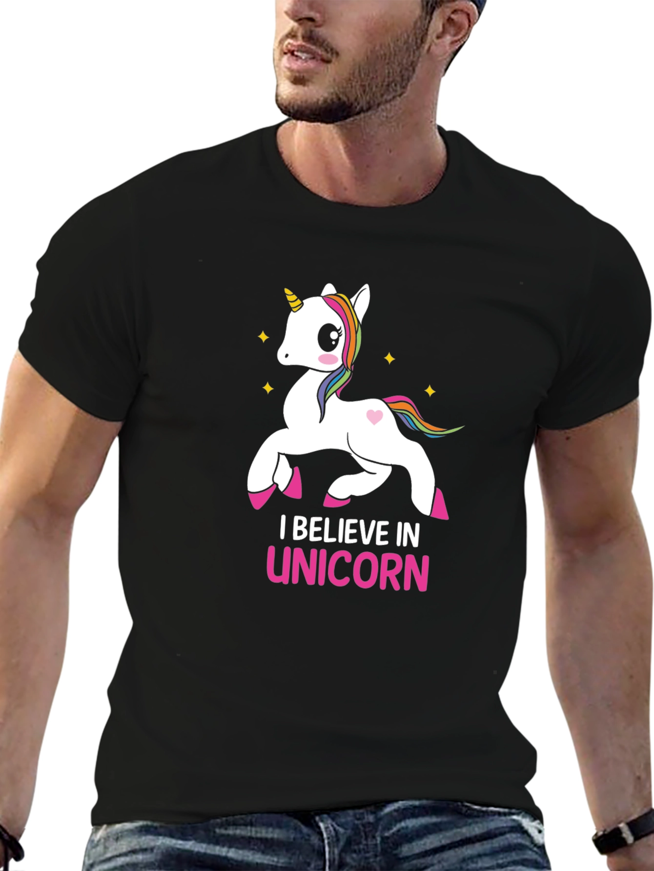 I Believe In Unicorns Black T-Shirt