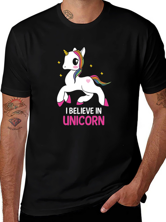 I Believe In Unicorns Black T-Shirt