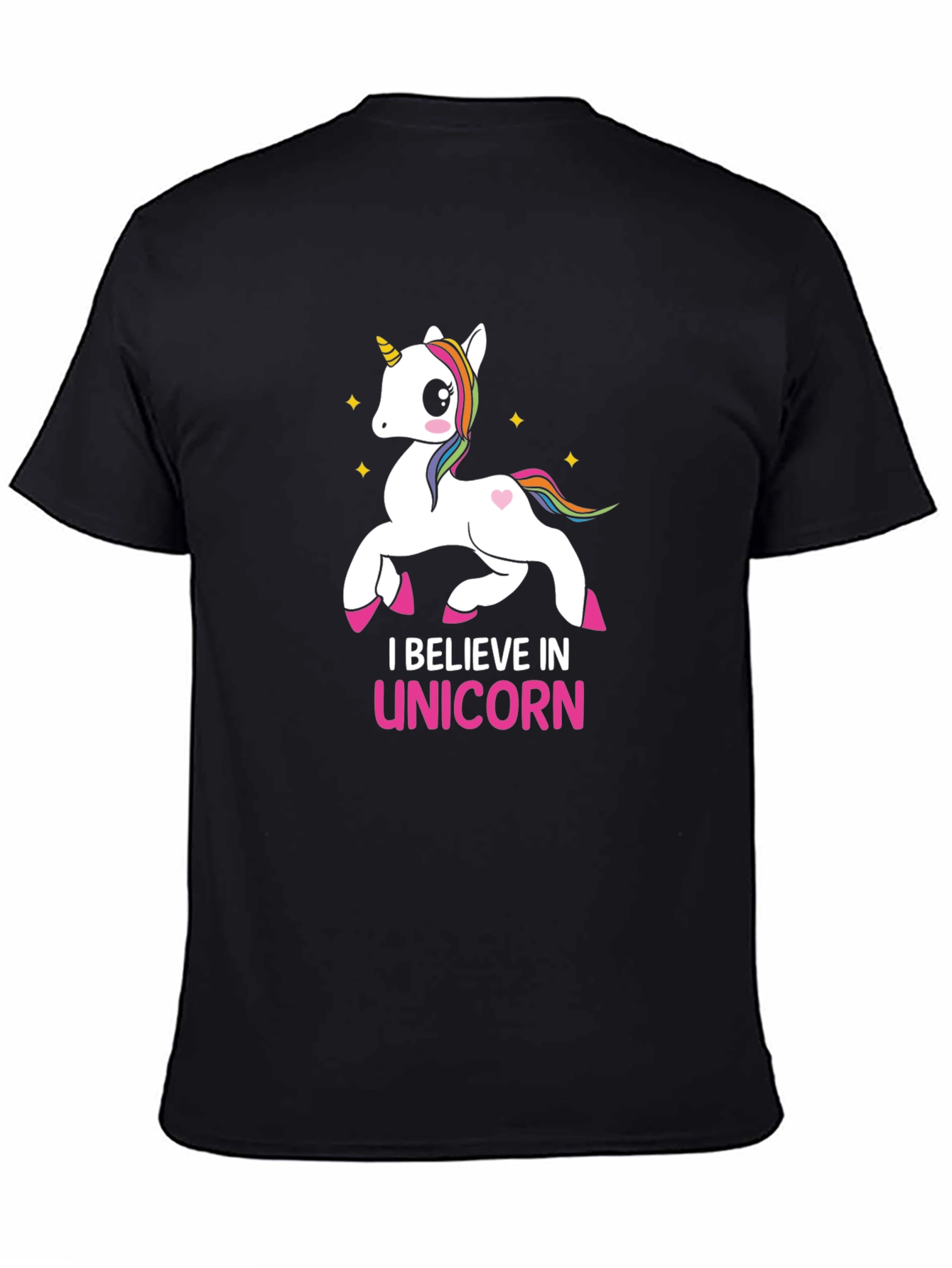 I Believe In Unicorns Black T-Shirt