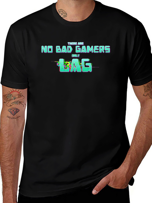 No Bad Gamers Only Lag Graphic Tee - Black