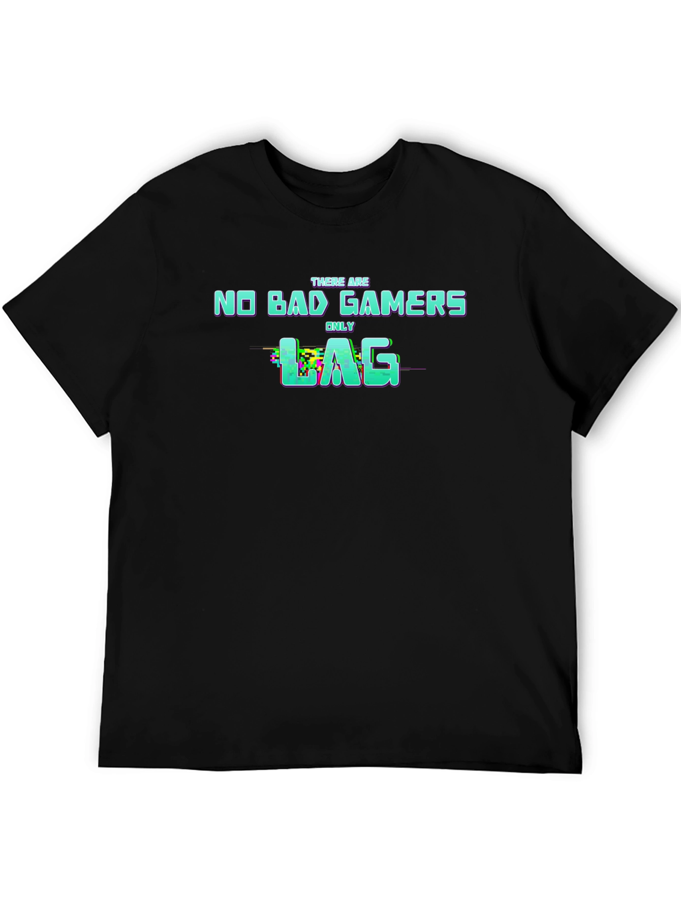No Bad Gamers Only Lag Graphic Tee - Black