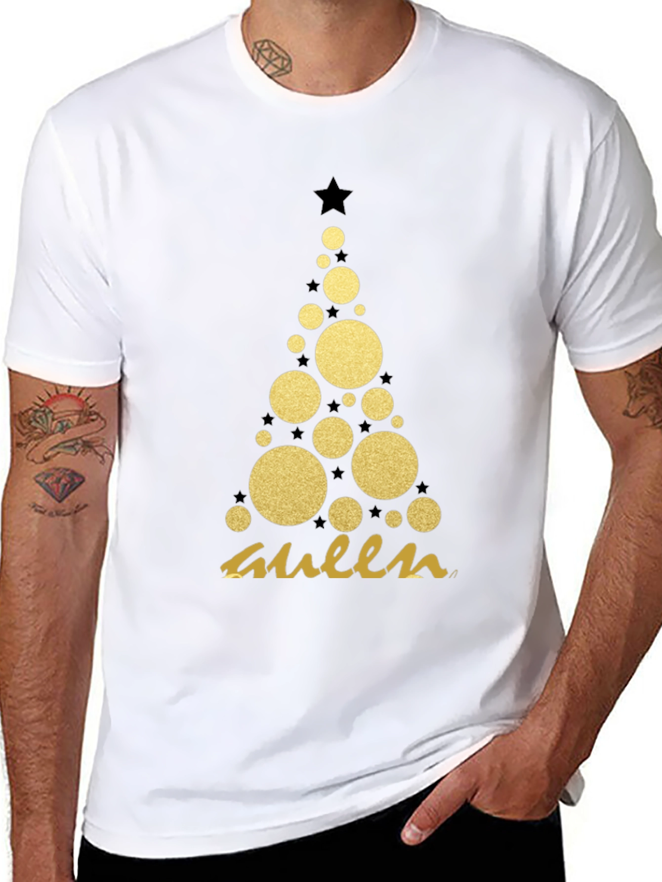 Queen Christmas Tree Graphic Tee - Holiday Gift