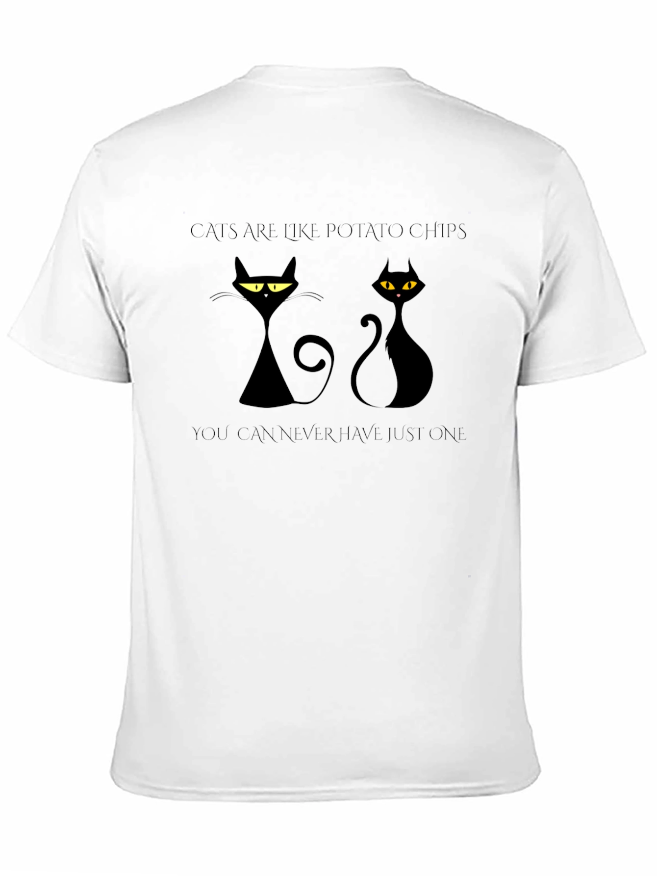Cats Like Potato Chips Black Graphic Tee