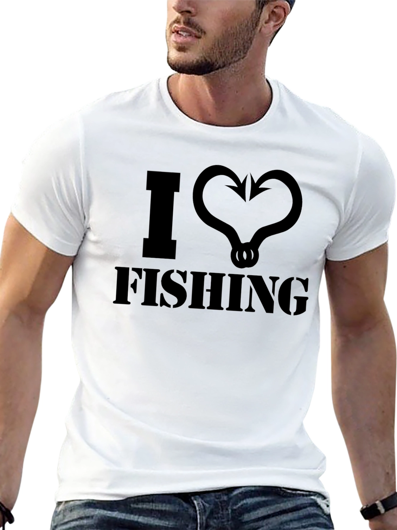 I Love Fishing Black T-Shirt