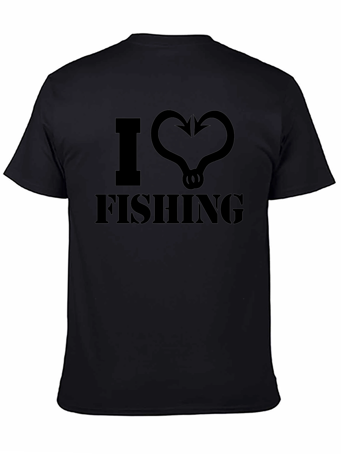 I Love Fishing Black T-Shirt