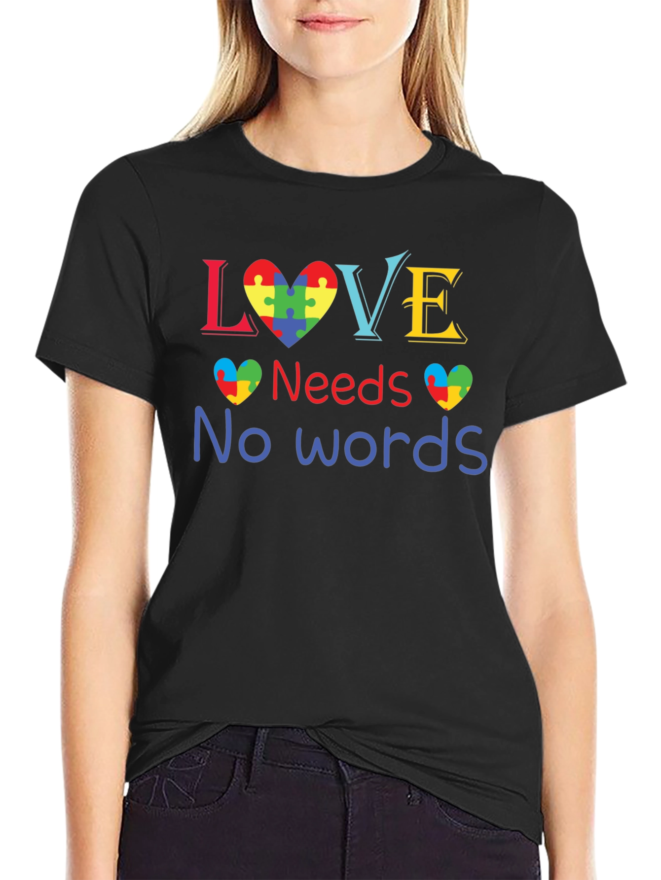 Love Needs No Words Autism Awareness T-Shirt
