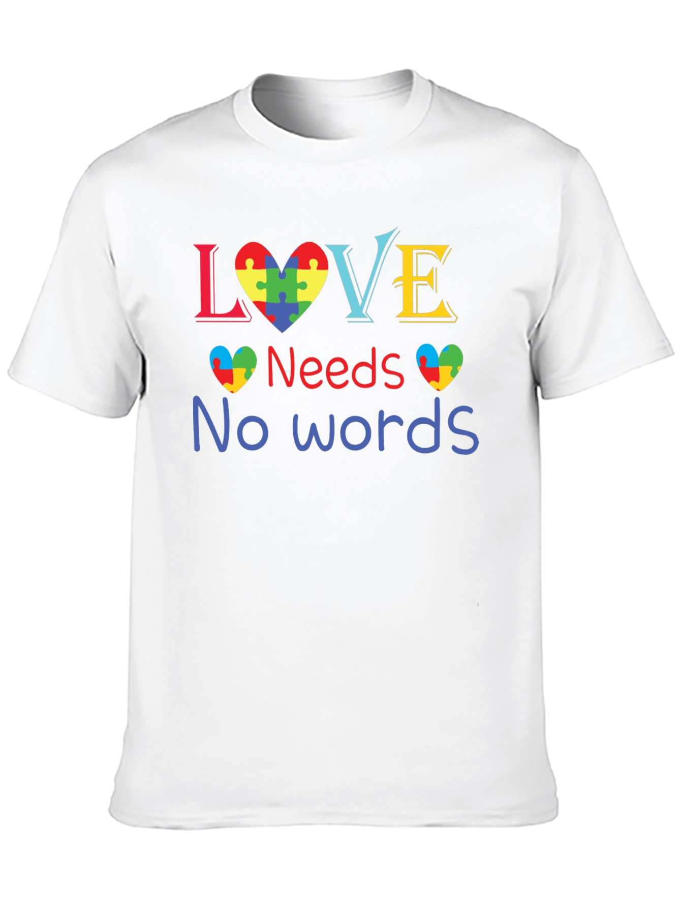 Love Needs No Words Autism Awareness T-Shirt