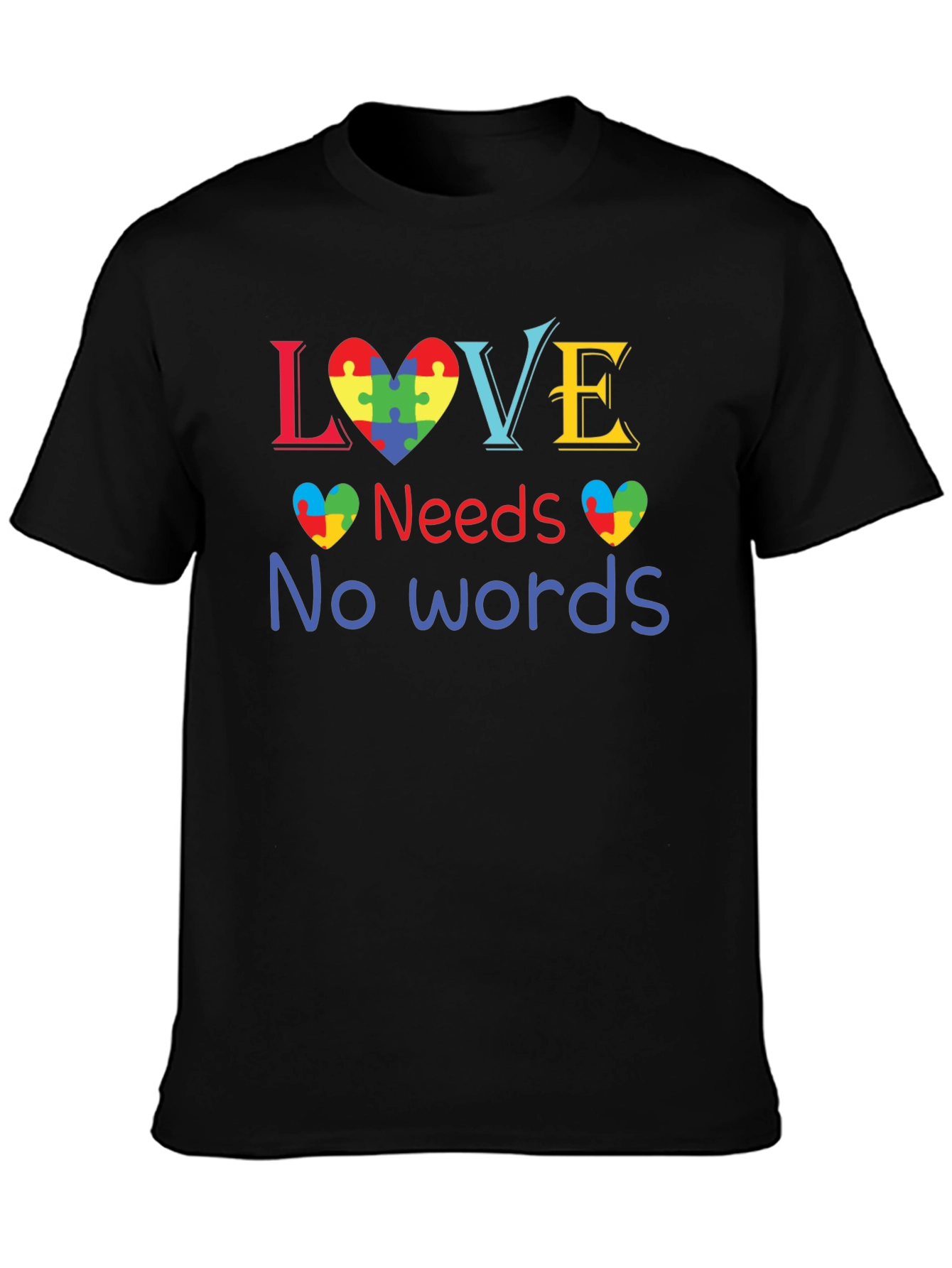 Love Needs No Words Autism Awareness T-Shirt