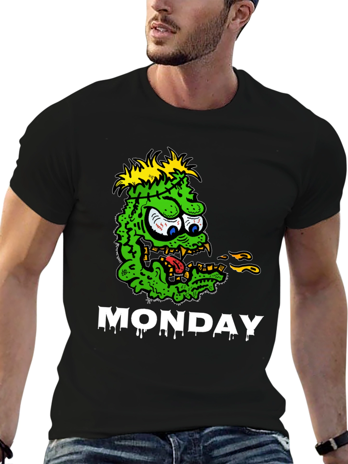 Monster Monday Graphic Tee - Black