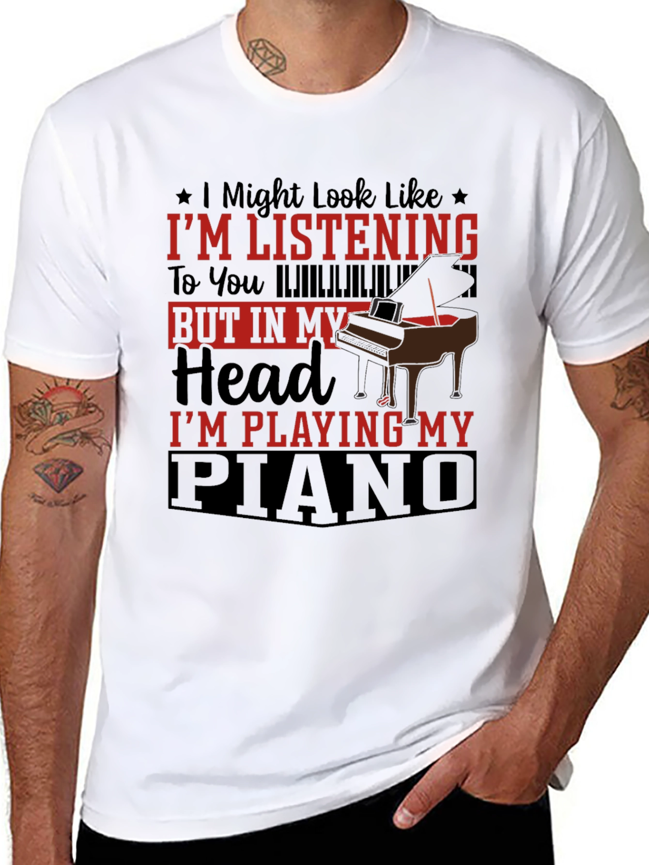 Piano Lover Tee: Im Playing My Piano