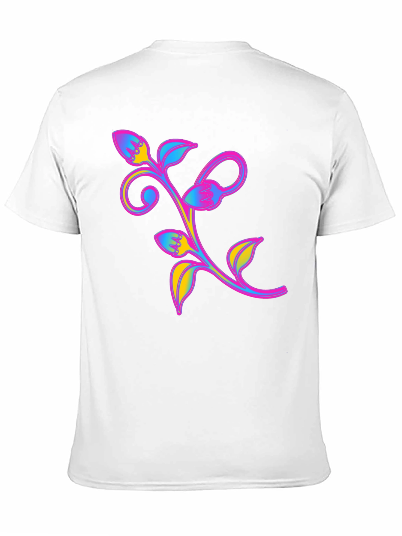 Vibrant Floral Graphic Tee - Black Unisex Shirt