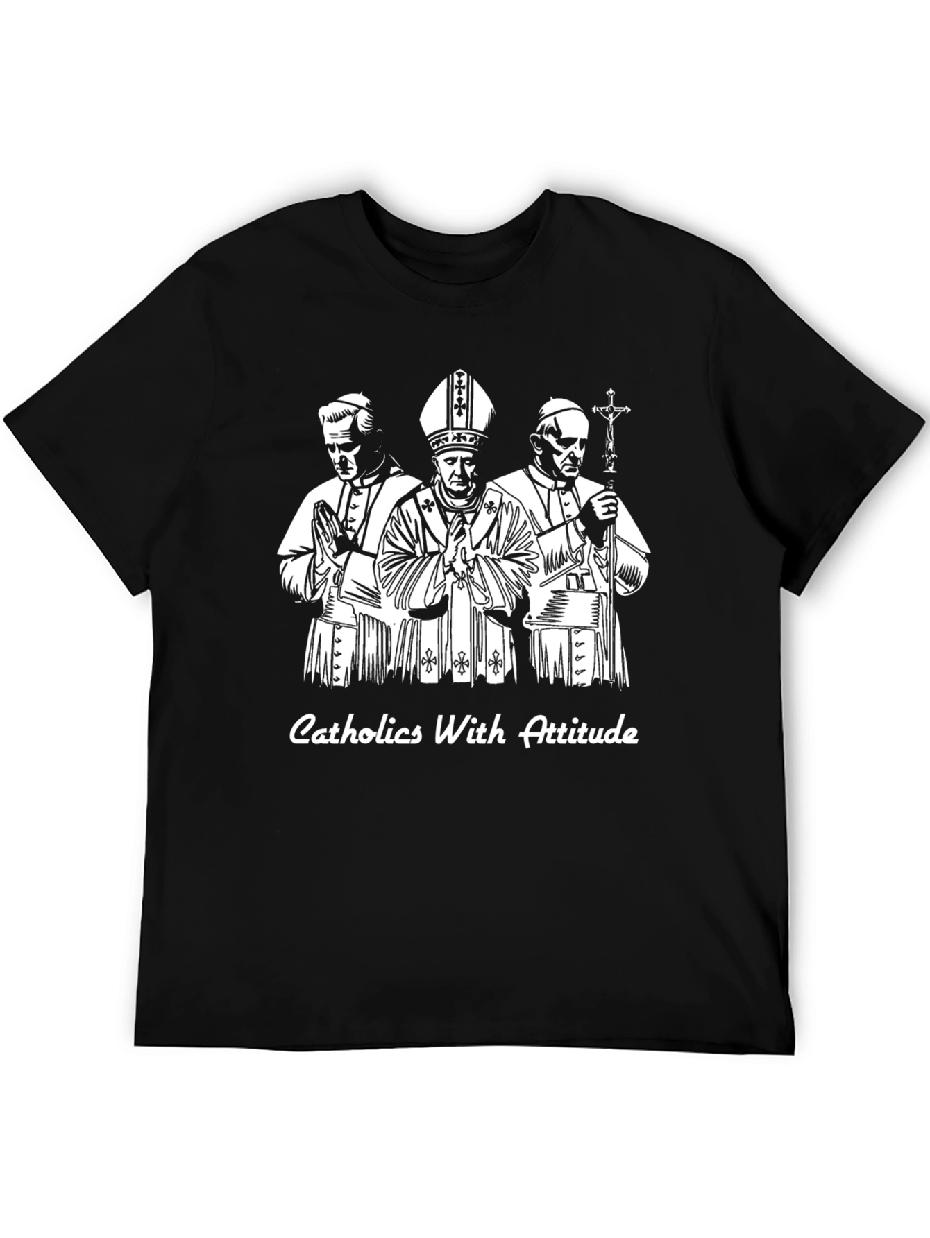 Catholics With Attitude Black T-Shirt