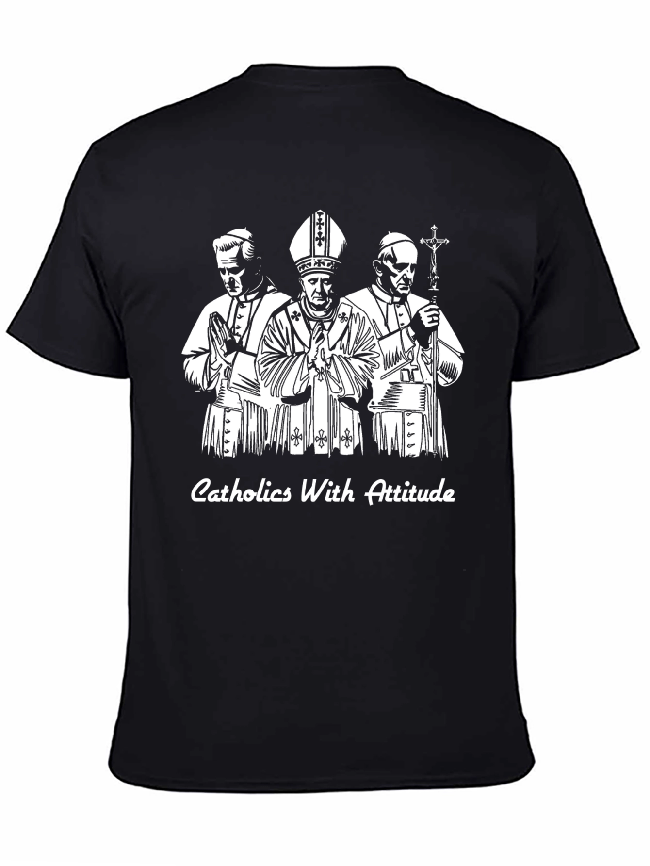 Catholics With Attitude Black T-Shirt