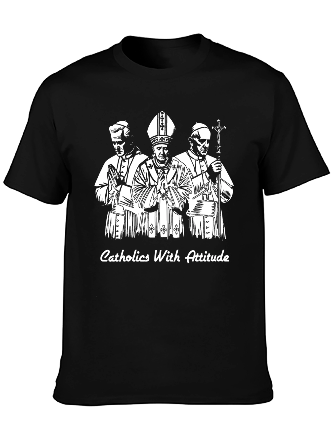 Catholics With Attitude Black T-Shirt