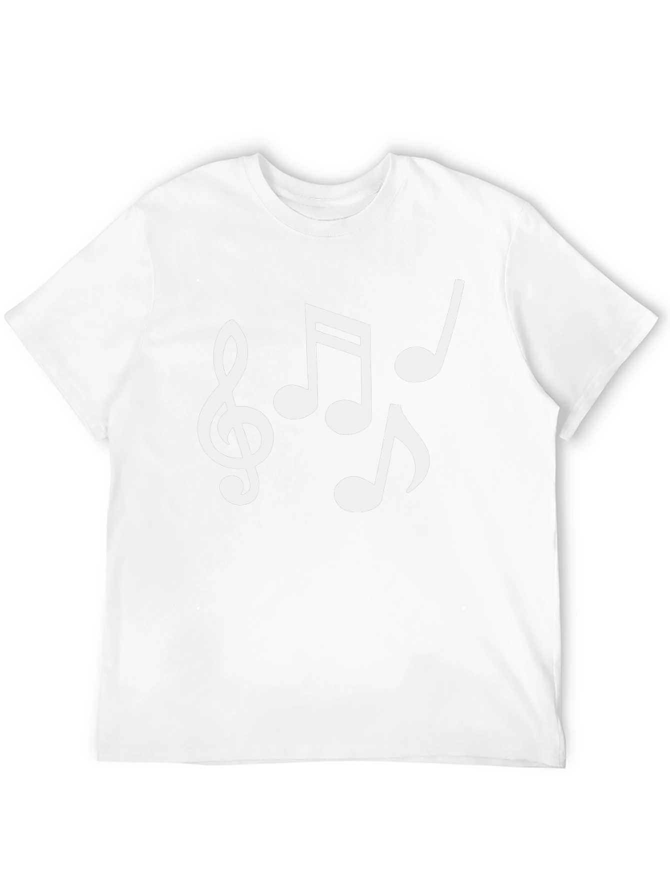 Musical Notes Graphic T-Shirt - Black