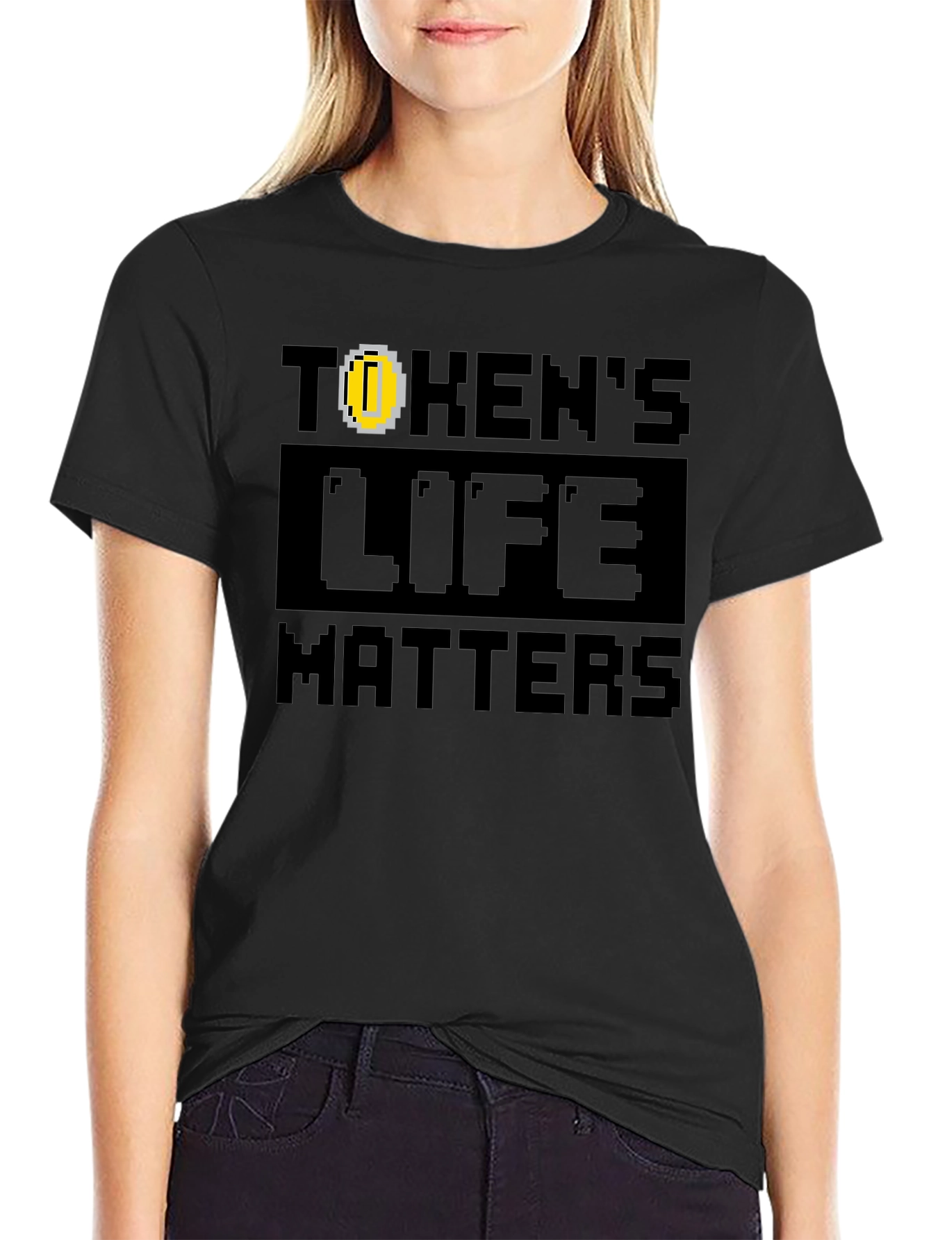 Tokens Life Matters Black T-Shirt - Gamer Style