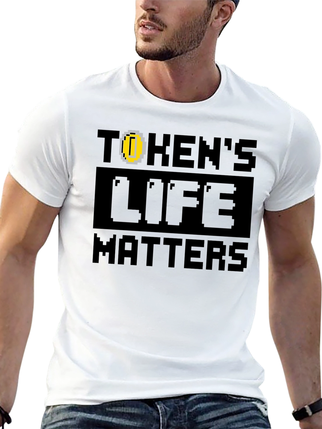Tokens Life Matters Black T-Shirt - Gamer Style