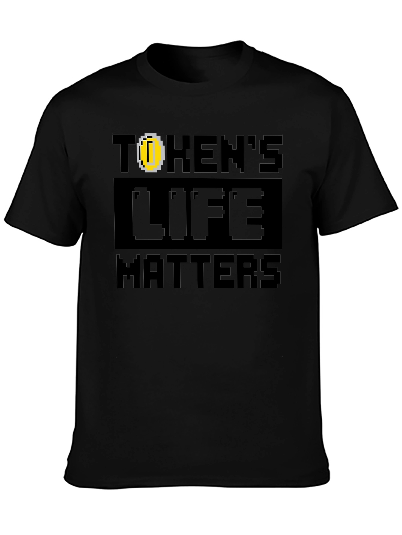 Tokens Life Matters Black T-Shirt - Gamer Style