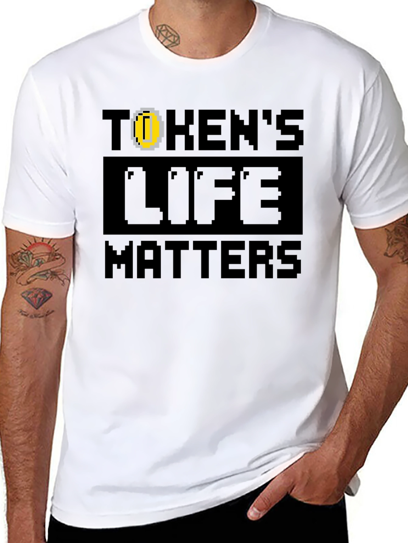 Tokens Life Matters Black T-Shirt - Gamer Style