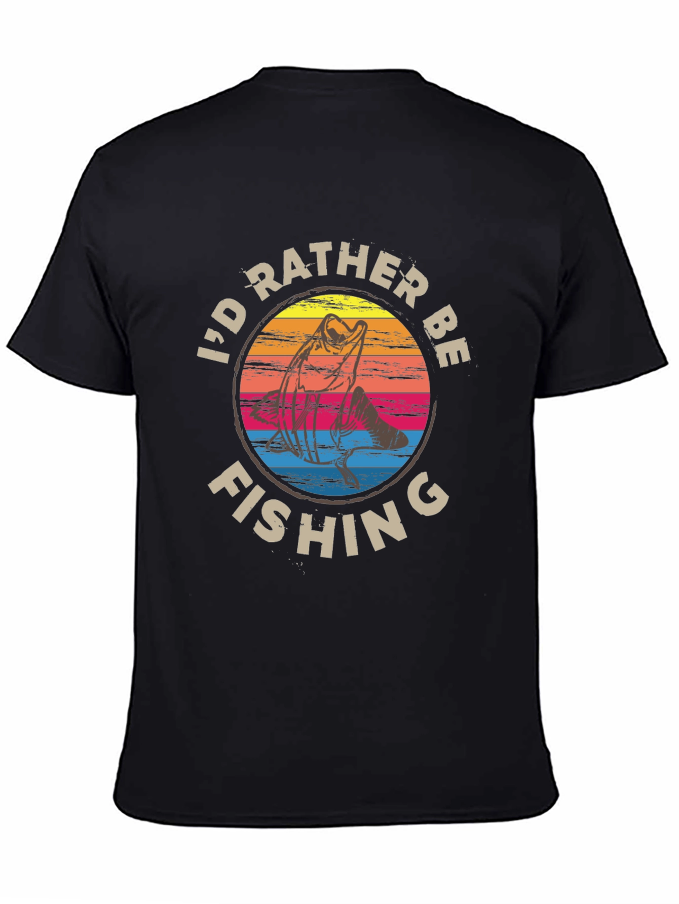 Id Rather Be Fishing Graphic Tee - Black