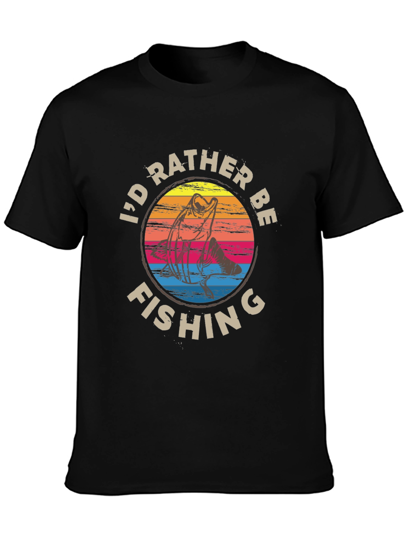 Id Rather Be Fishing Graphic Tee - Black