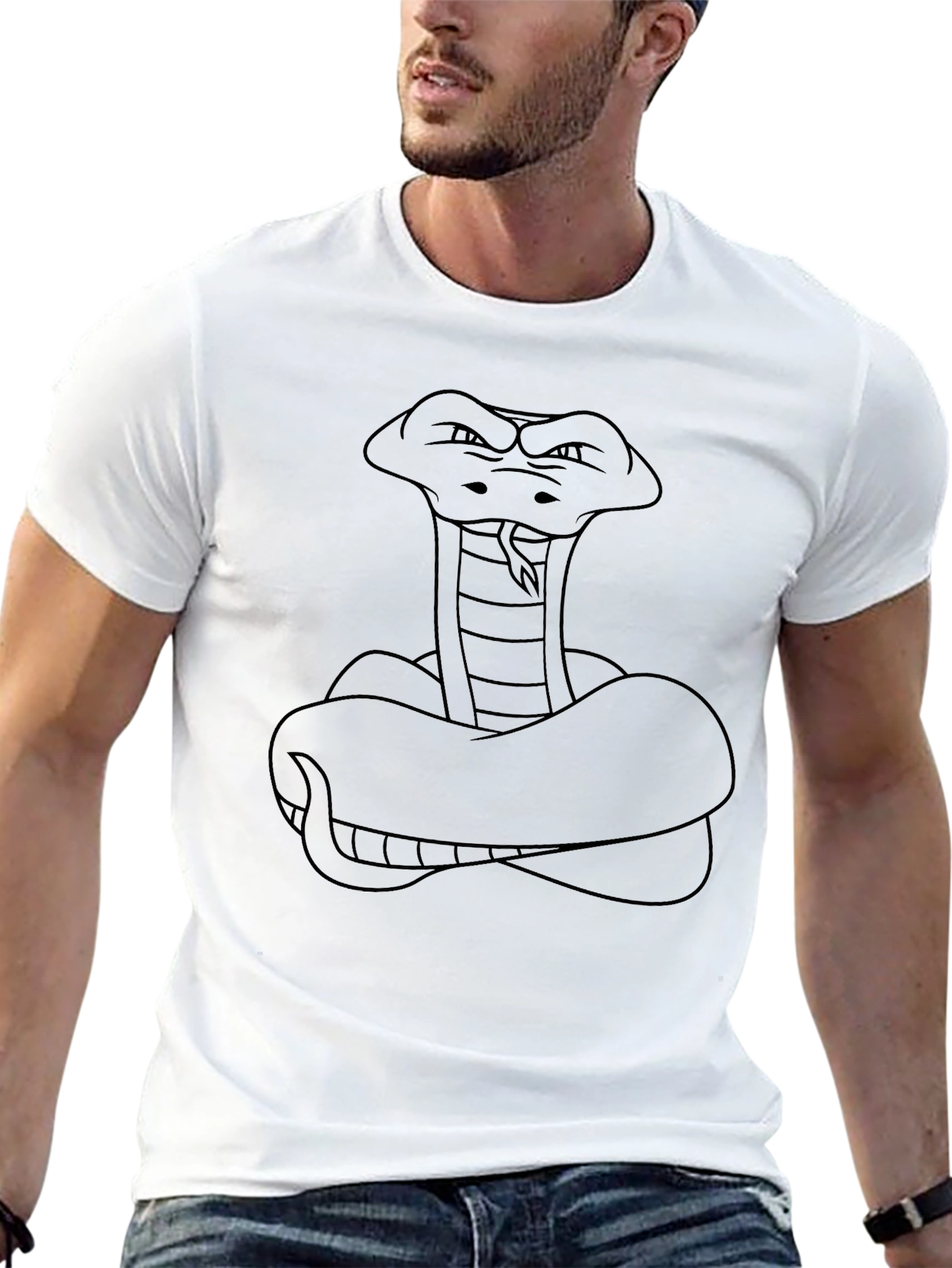 Snake Graphic Black Tee