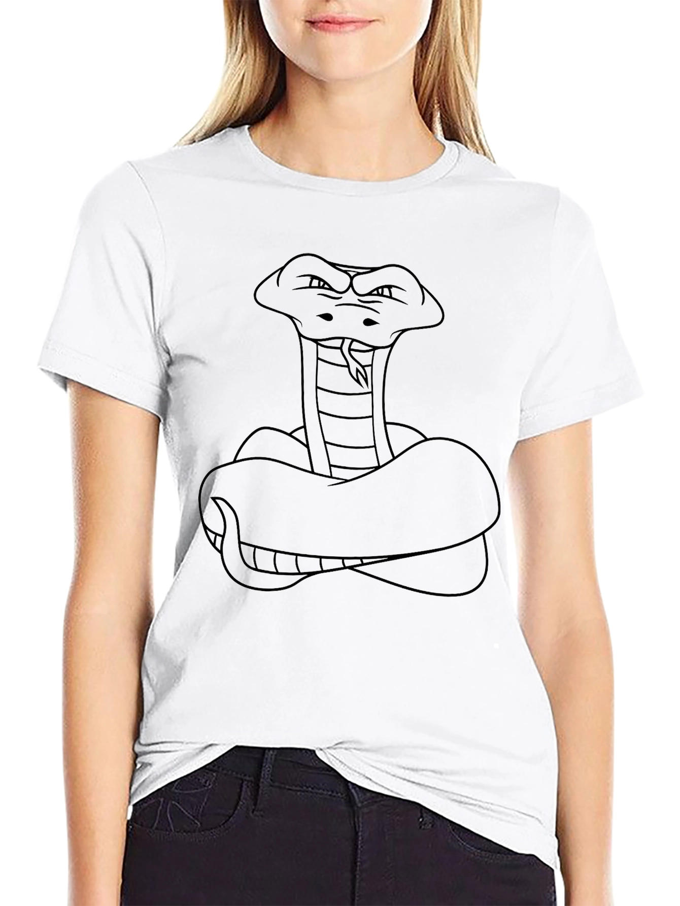 Snake Graphic Black Tee