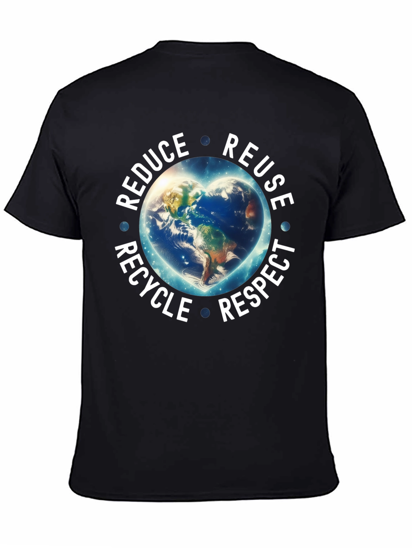 Earth Heart T-Shirt - Reduce Reuse Recycle Respect