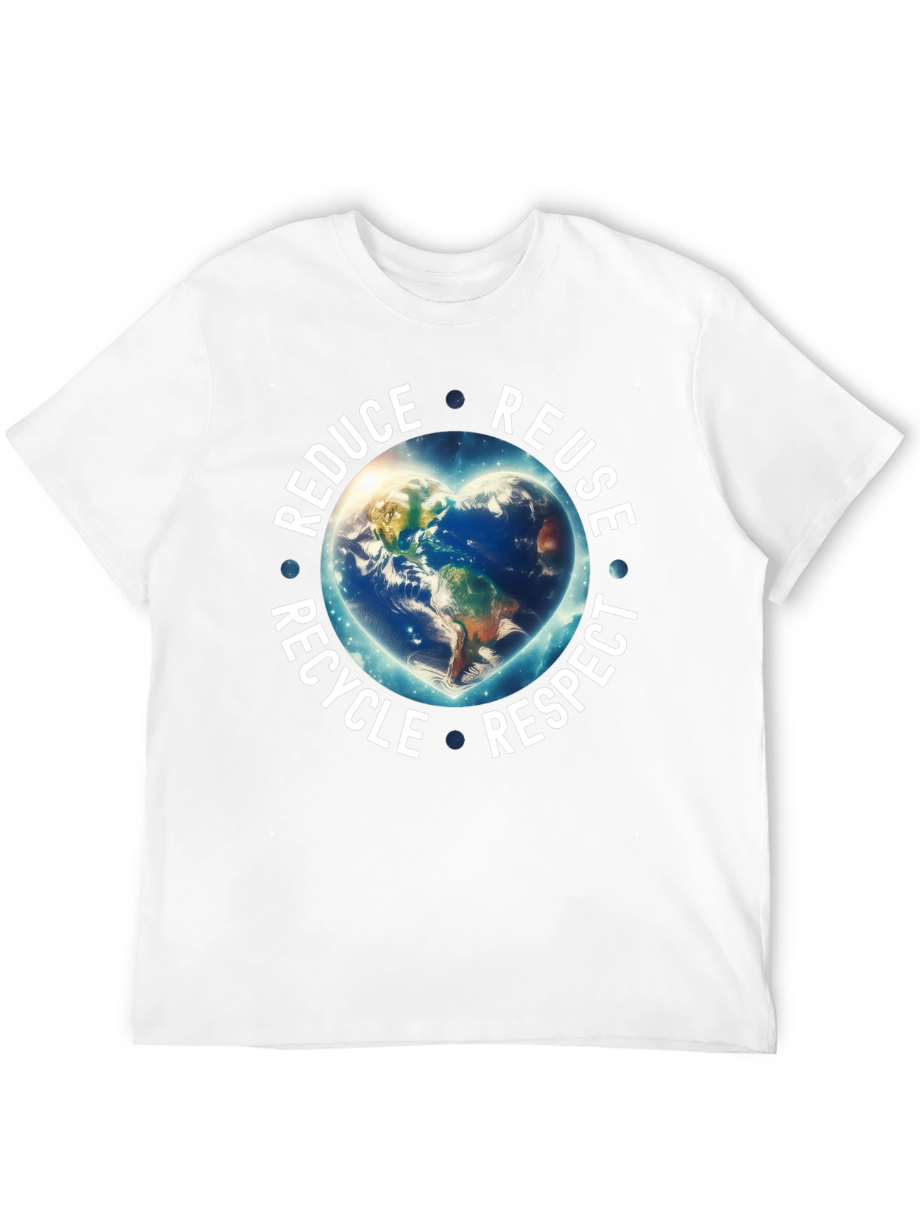 Earth Heart T-Shirt - Reduce Reuse Recycle Respect