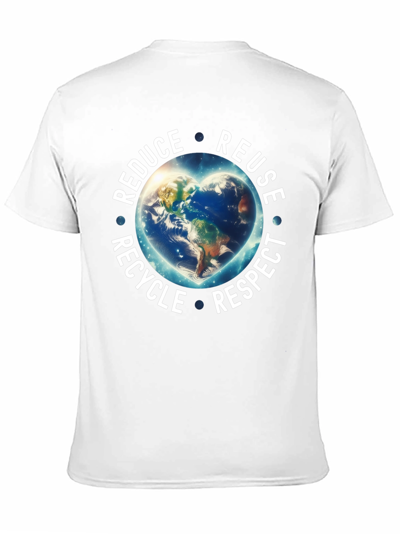 Earth Heart T-Shirt - Reduce Reuse Recycle Respect