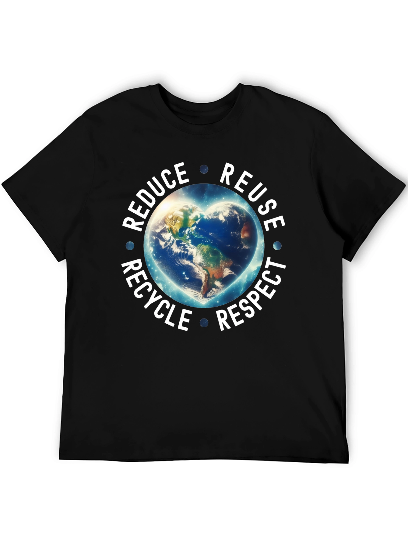 Earth Heart T-Shirt - Reduce Reuse Recycle Respect