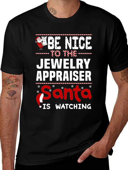 Funny Jewelry Appraiser Santa Christmas T-Shirt