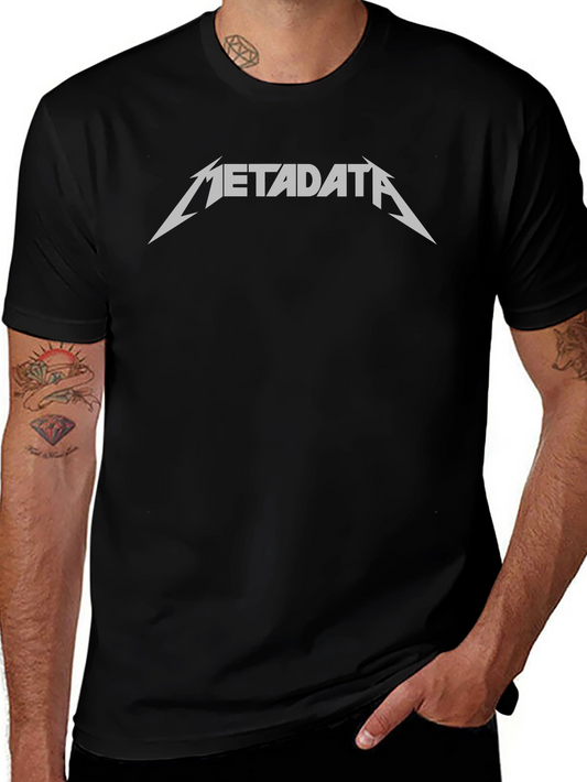 Metadata Band Style Black T-Shirt