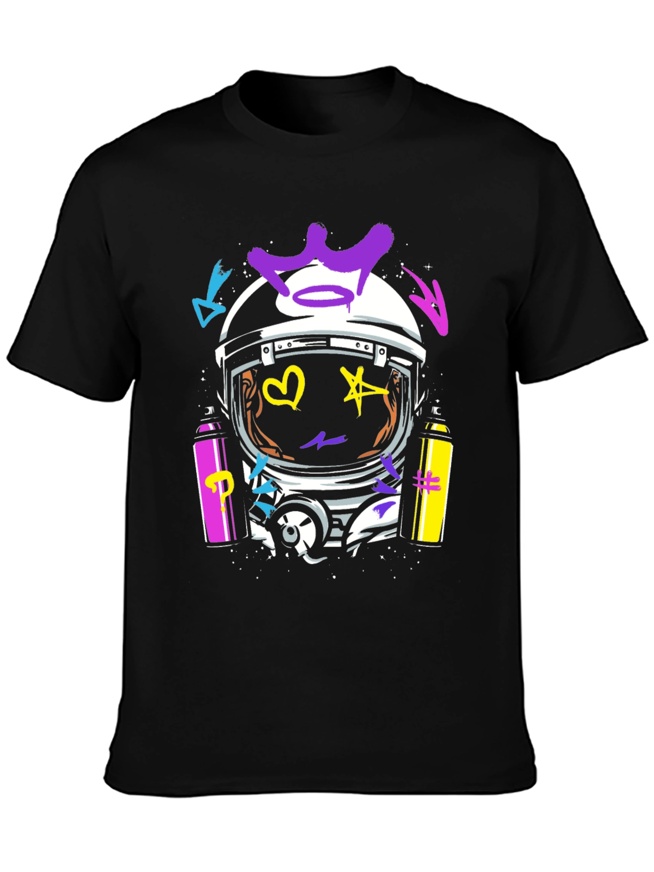 Astronaut Graffiti Graphic Tee - Bold Streetwear Style