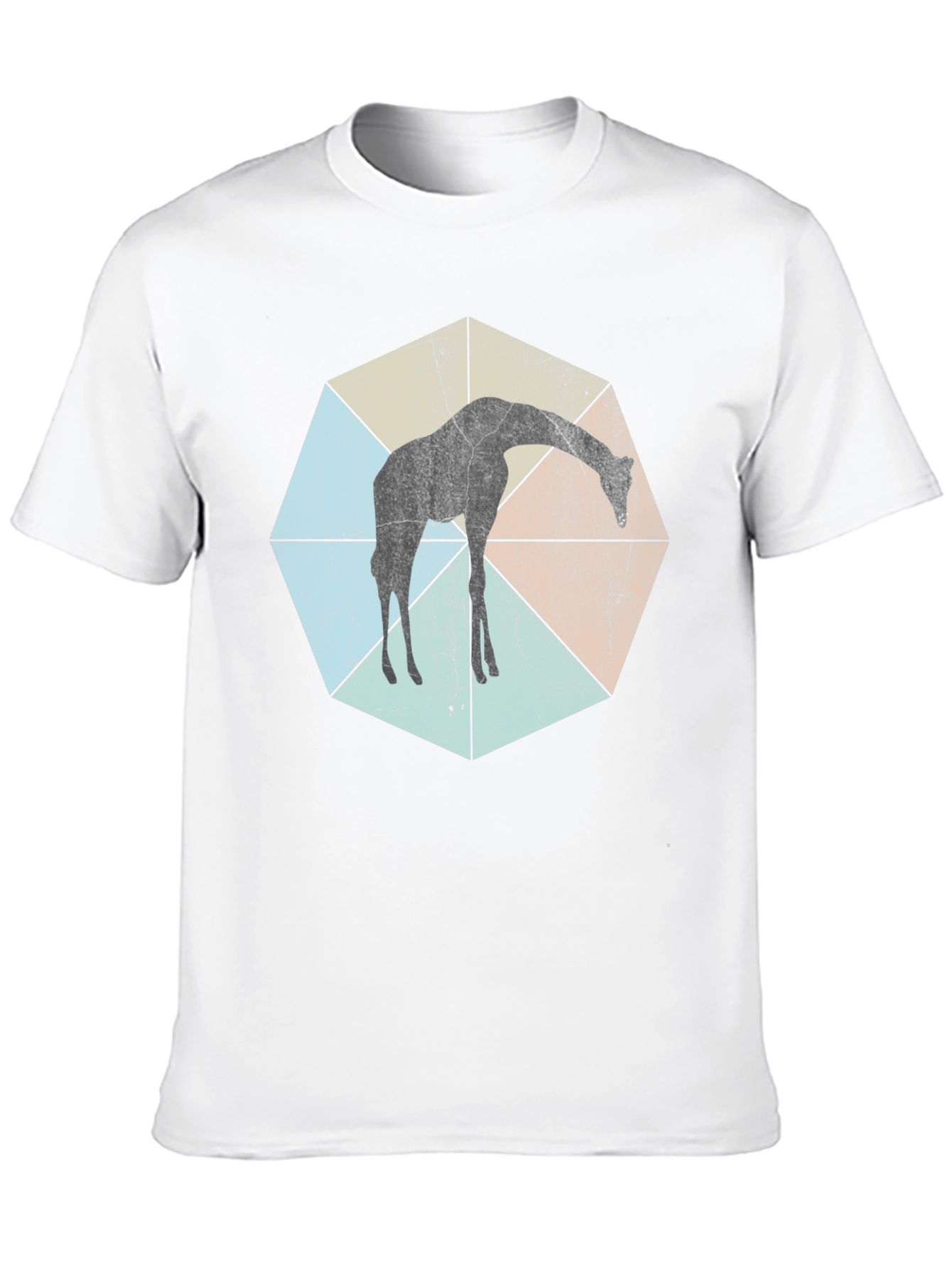 Geometric Giraffe T-Shirt - Unisex Black Tee