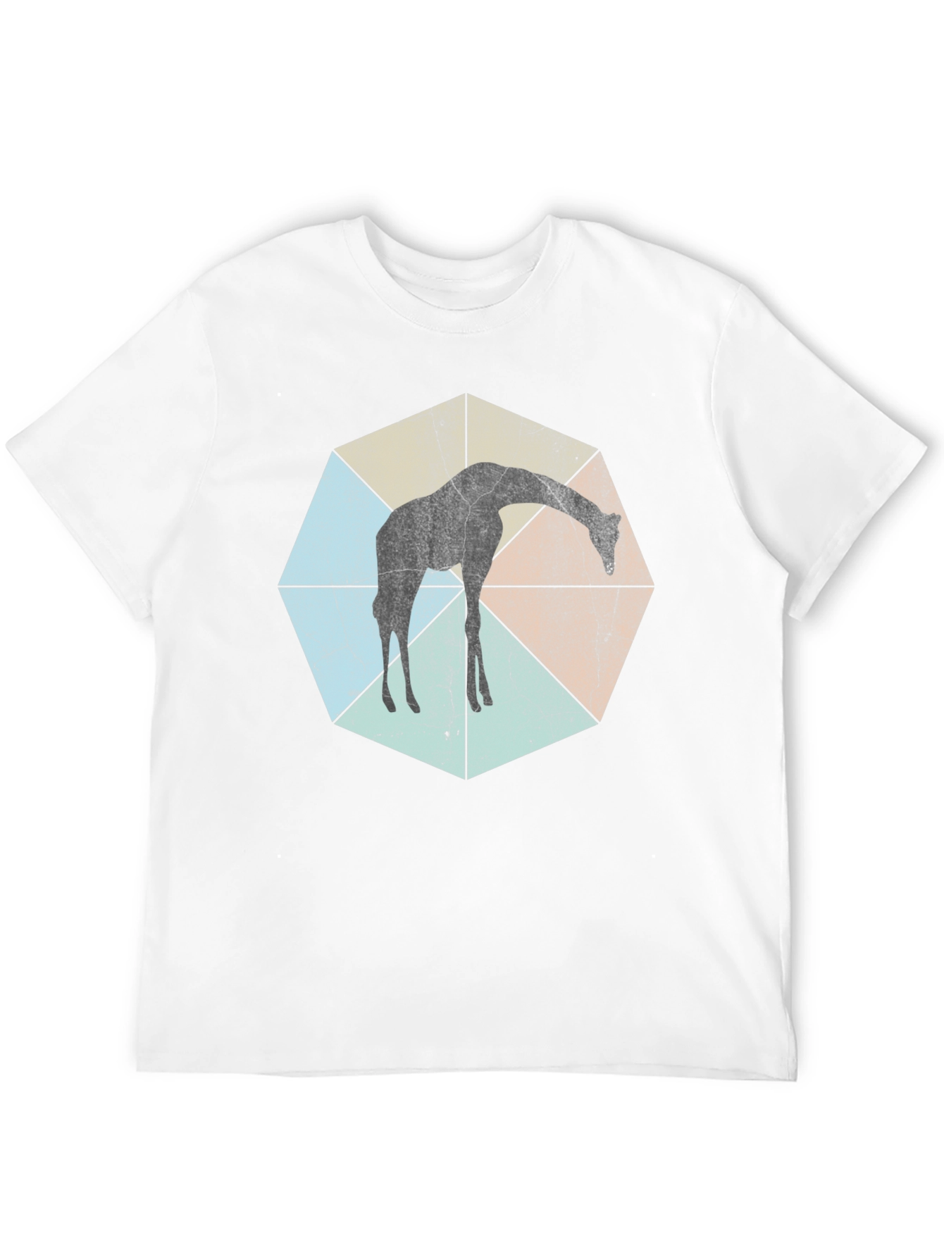 Geometric Giraffe T-Shirt - Unisex Black Tee