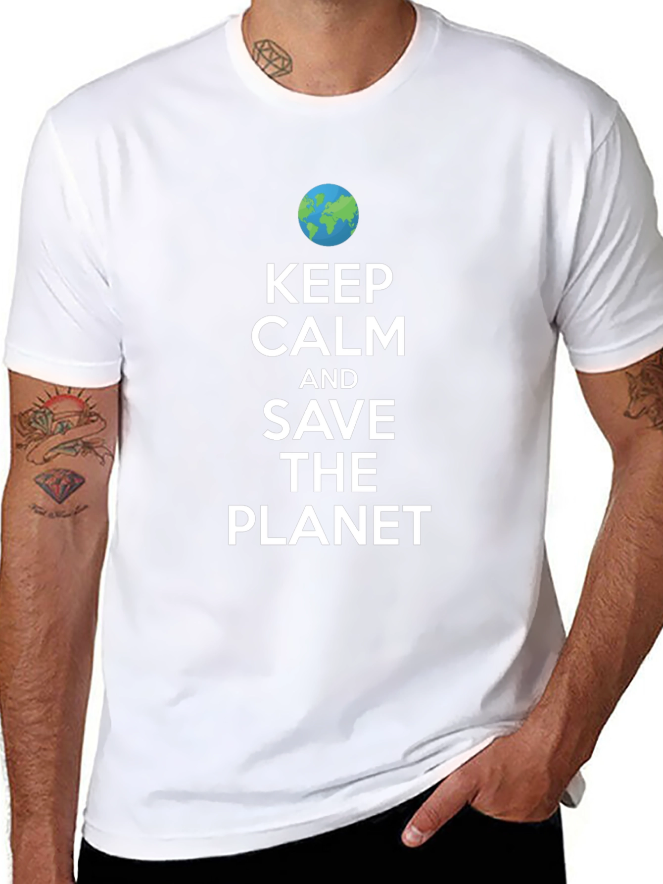 Keep Calm Save The Planet Graphic Tee