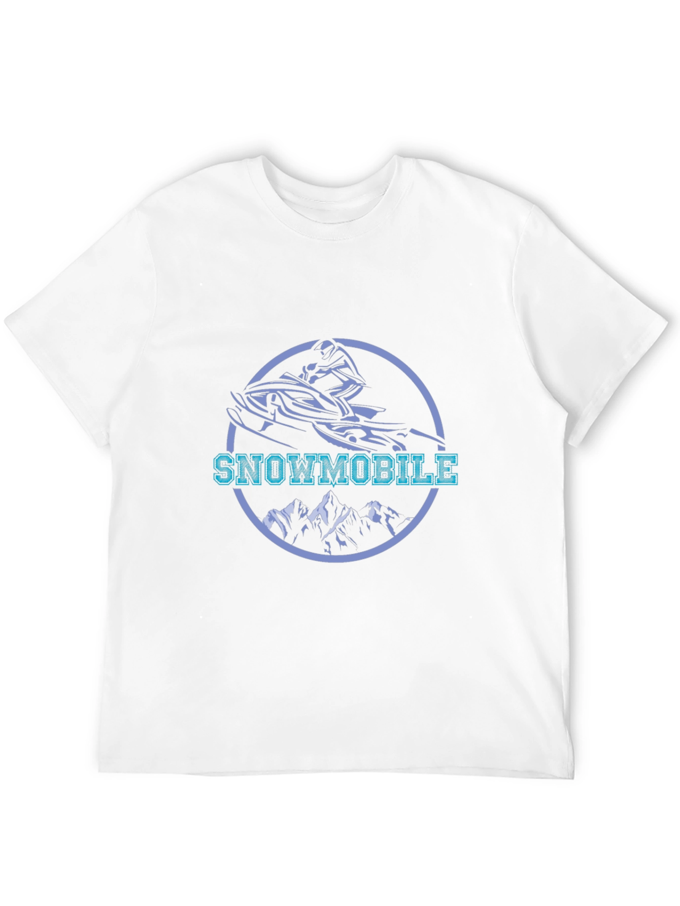 Snowmobile Graphic Tee - Black Cotton Blend