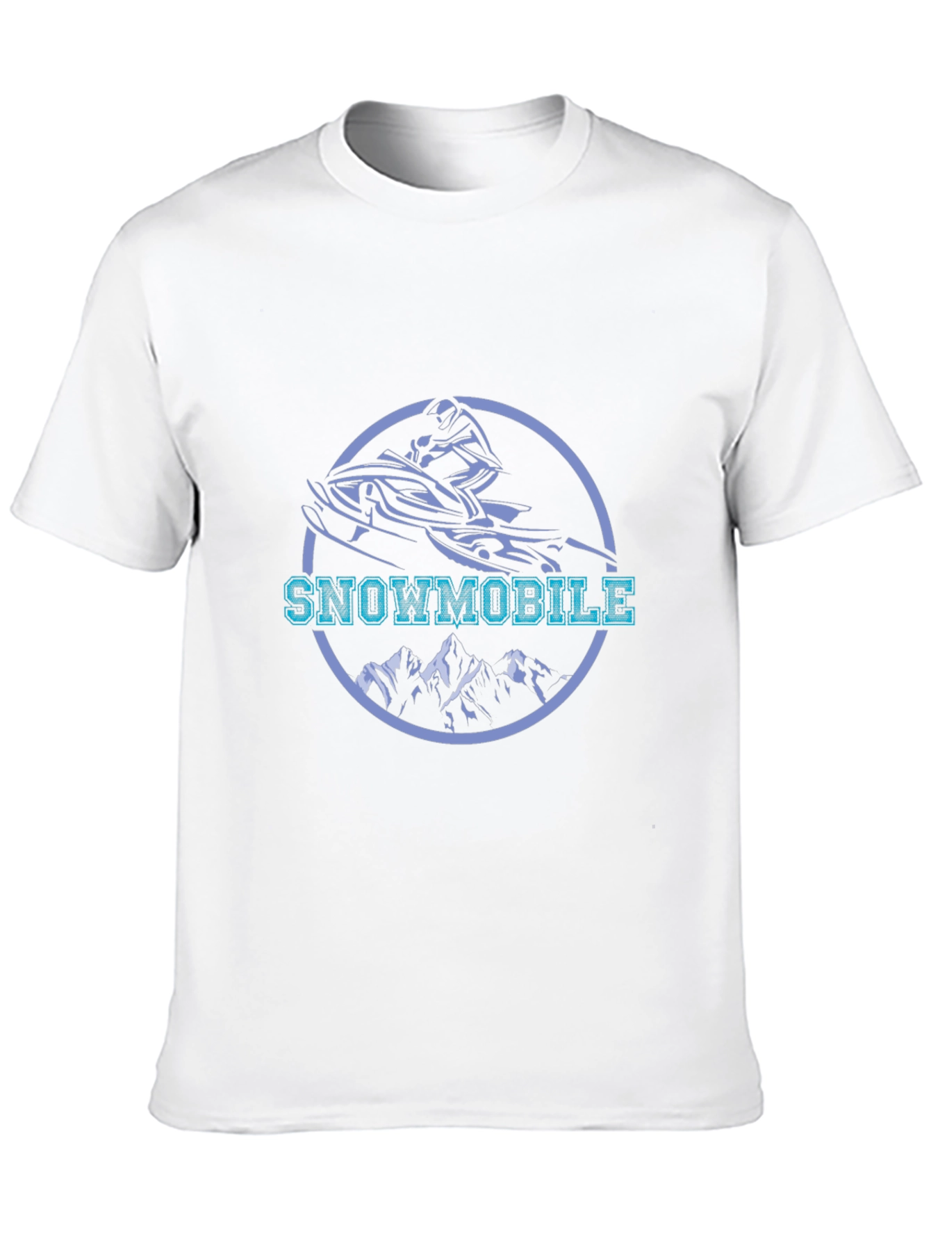 Snowmobile Graphic Tee - Black Cotton Blend