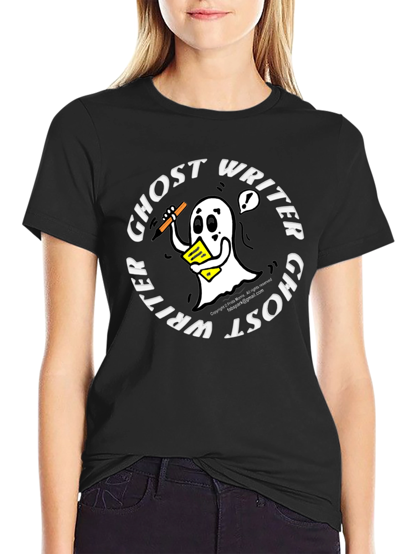 Ghost Writer T-Shirt - Funny Writing Apparel