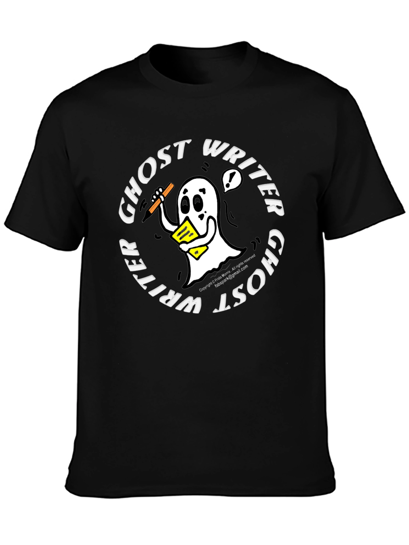 Ghost Writer T-Shirt - Funny Writing Apparel