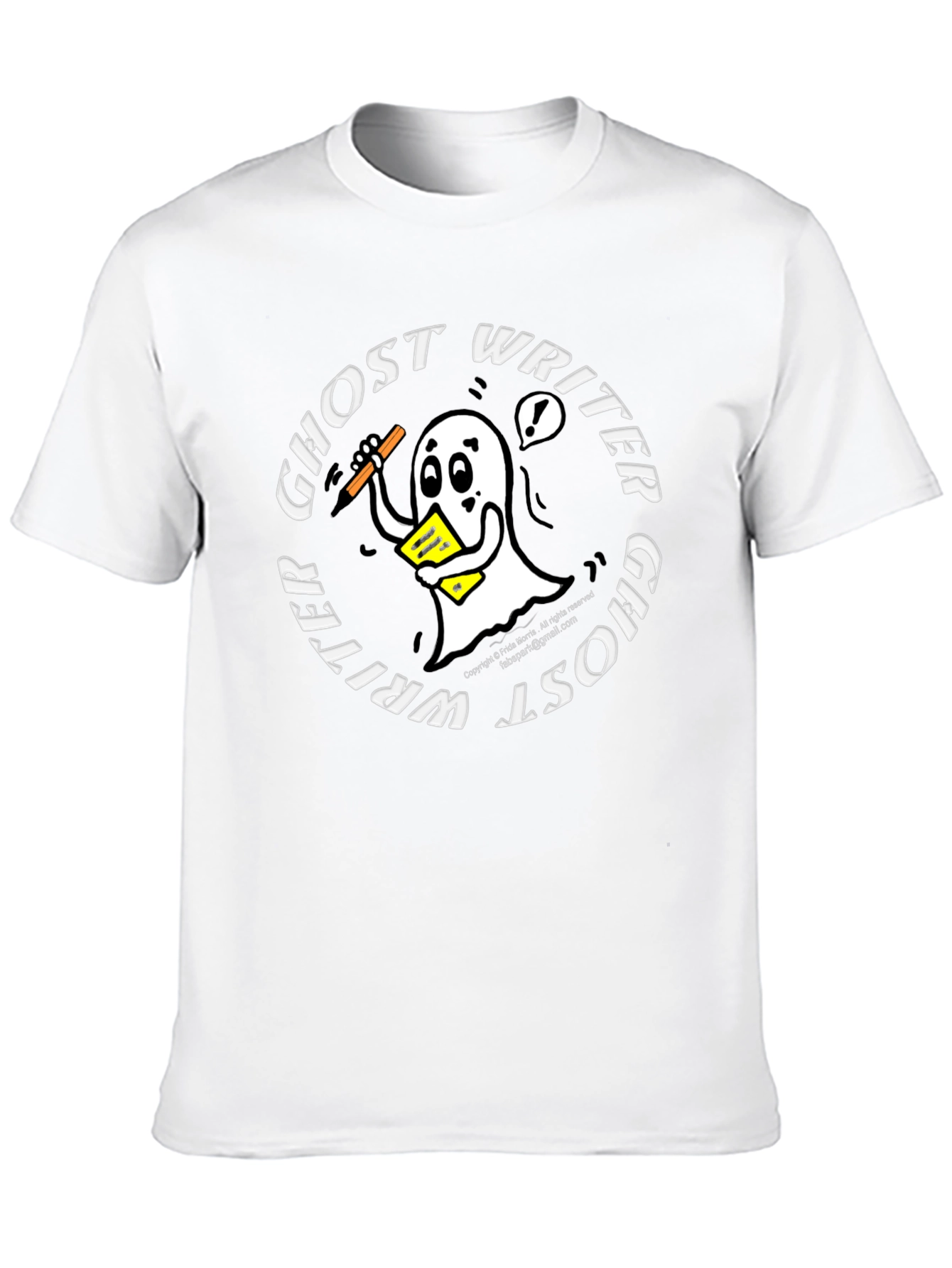 Ghost Writer T-Shirt - Funny Writing Apparel