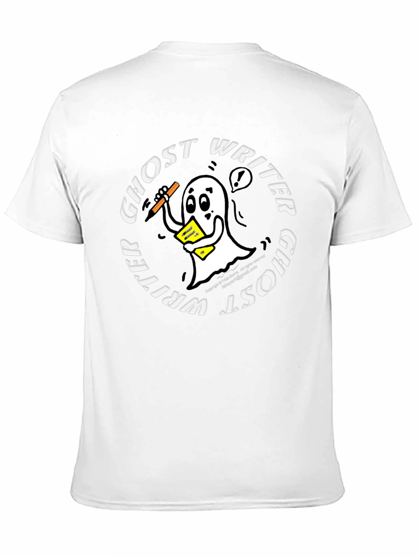 Ghost Writer T-Shirt - Funny Writing Apparel