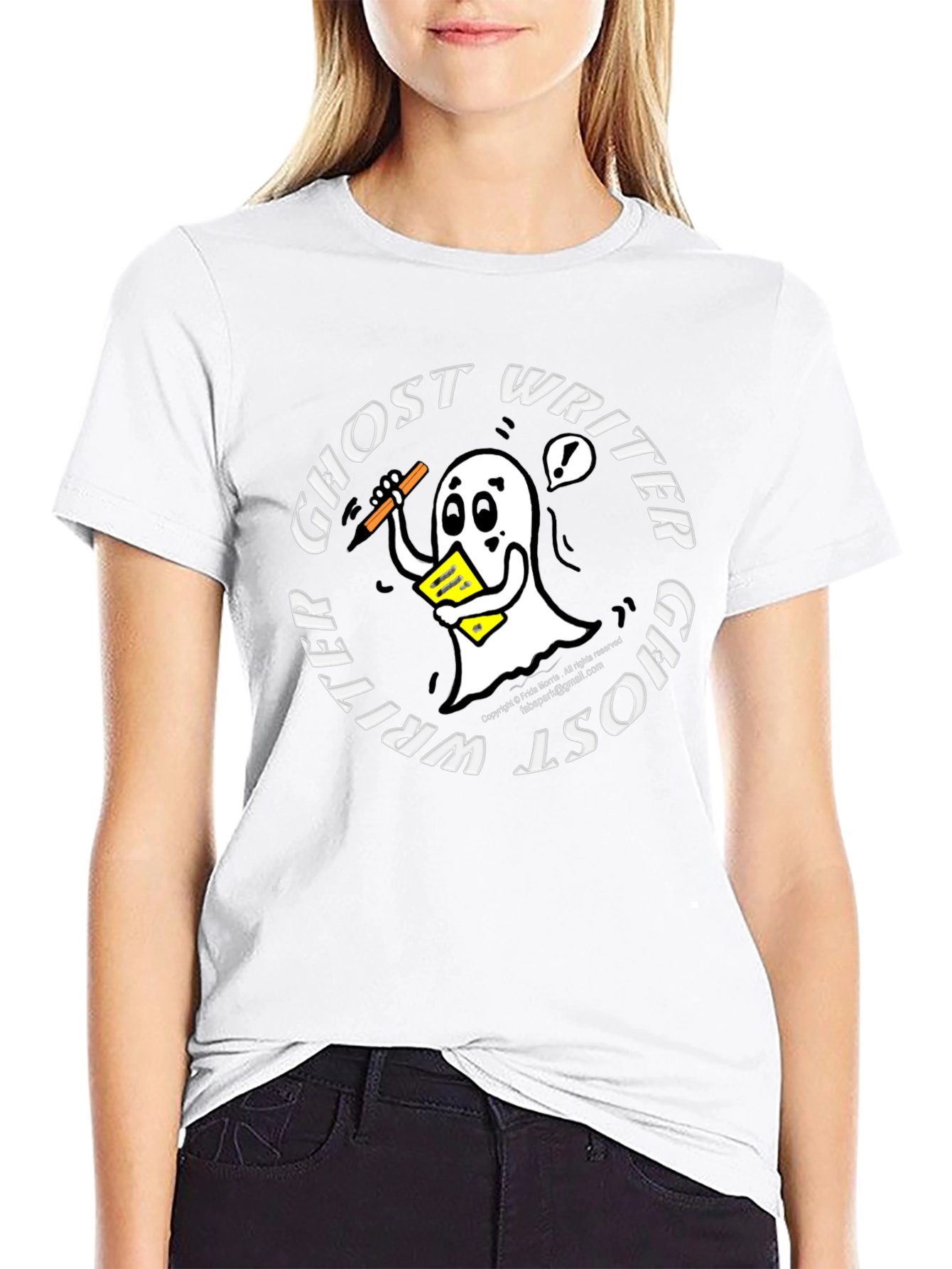 Ghost Writer T-Shirt - Funny Writing Apparel