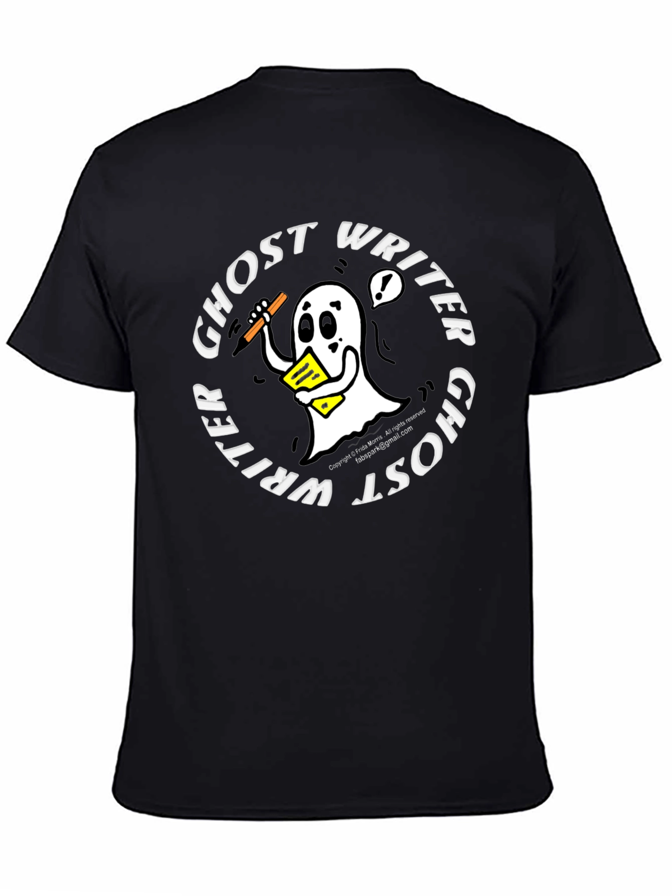 Ghost Writer T-Shirt - Funny Writing Apparel