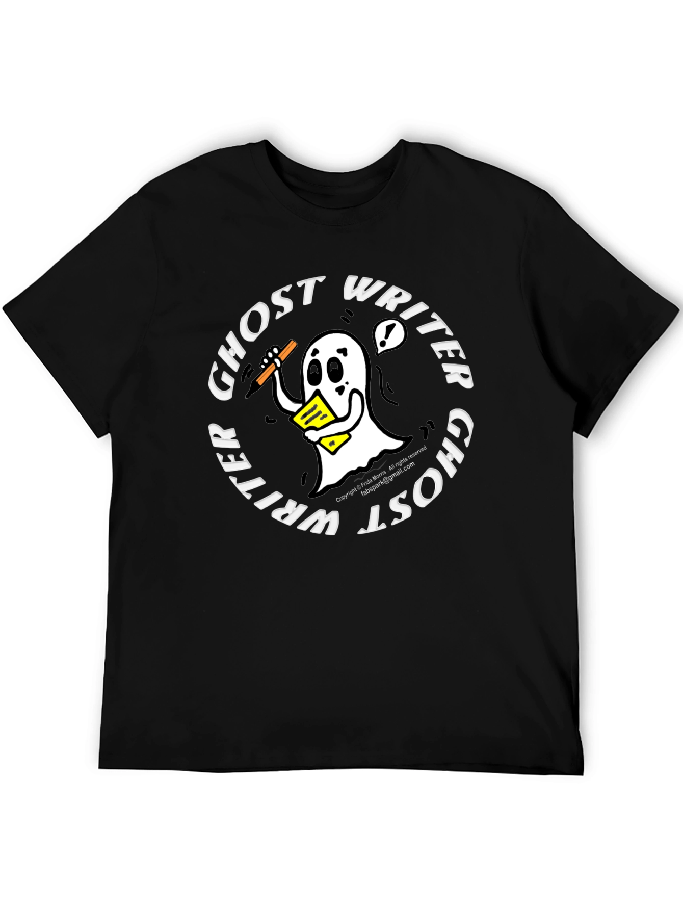 Ghost Writer T-Shirt - Funny Writing Apparel