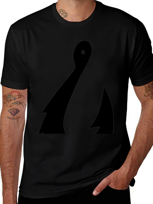 Abstract Black Graphic Tee - Minimalist Design