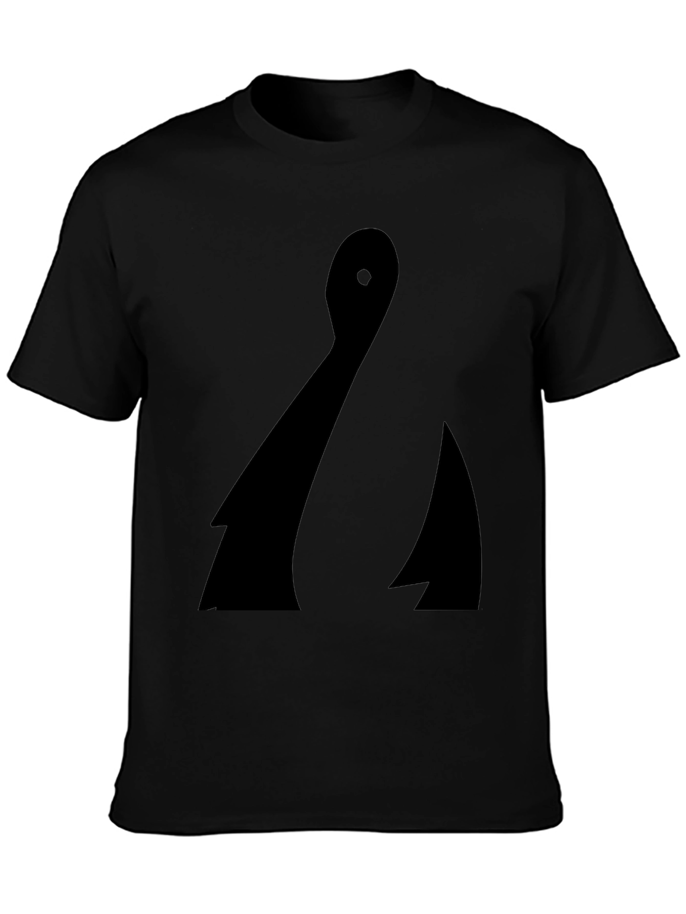 Abstract Black Graphic Tee - Minimalist Design