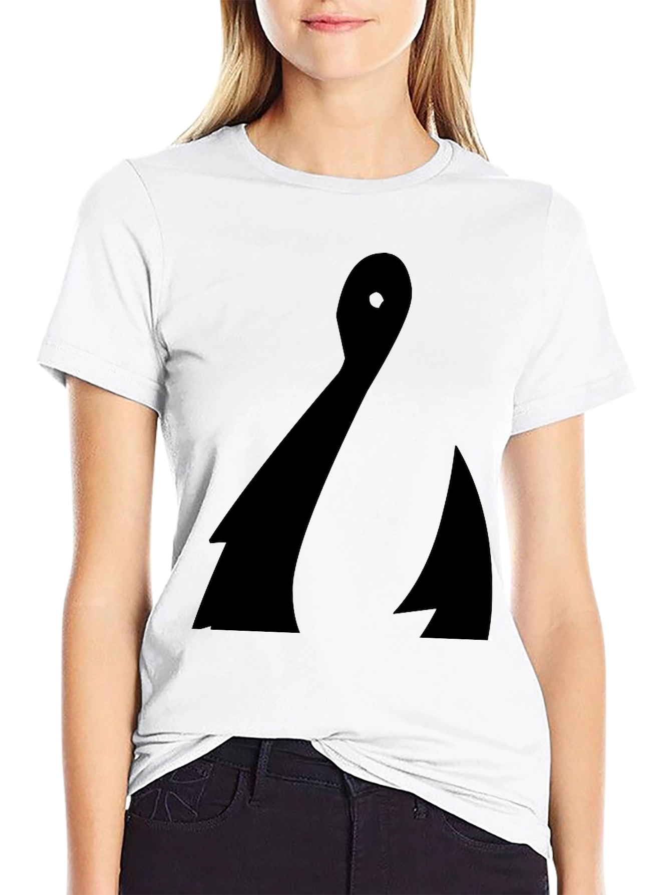 Abstract Black Graphic Tee - Minimalist Design