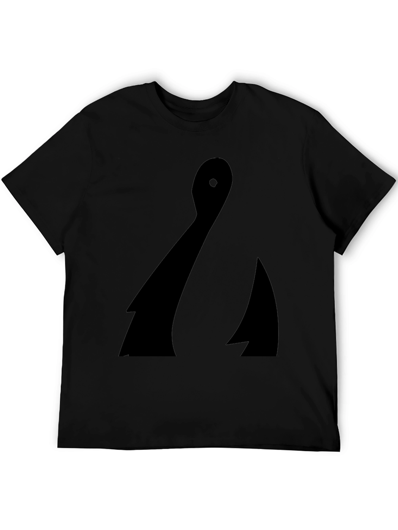 Abstract Black Graphic Tee - Minimalist Design